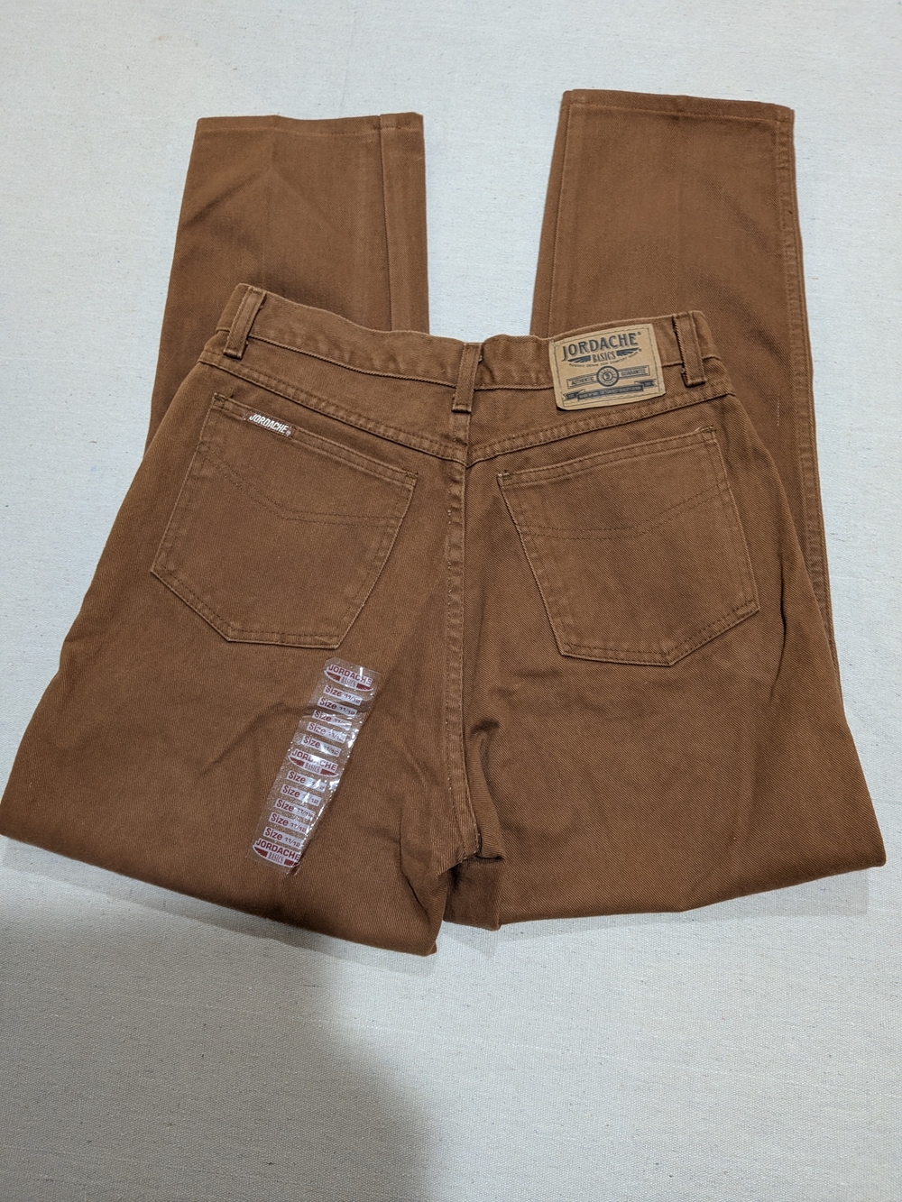 Vintage 1990s Women's Jordache Basics High Rise Brown Deadstock Jeans - Picture 5 of 12